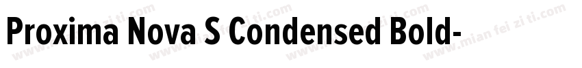 Proxima Nova S Condensed Bold字体转换